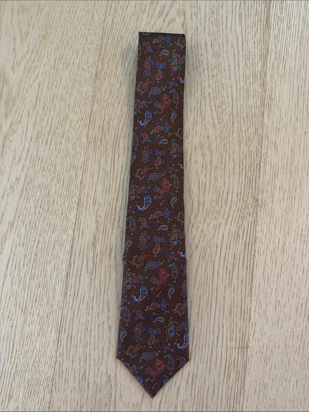 Boys Beau Ties of Vermont brown paisley tie
